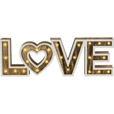 GLOBO 29976 LOVE dekorativní stolové svítidlo LED dřevo