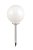 Globo 3378 solární svítidlo zapichovací koule D300mm LED 0,06W 4000K, 1x Ni MH AA 600mAh, IP44, metalíza, bílá