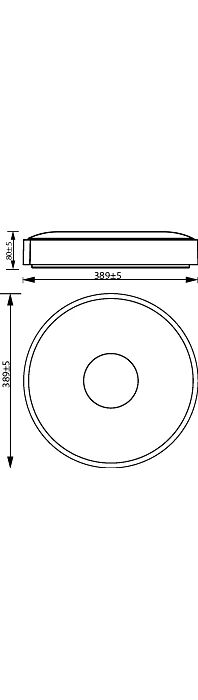 Philips 8720169301252 Coiner stropní svítidlo D389mm LED 24W/2700lm 2700K bílá, SceneSwitch