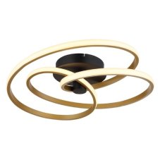 GLOBO 67183-40G GLYXAR stropné svietidlo D500mm LED 40W/2500lm 3000K čierna, zlatá, biela