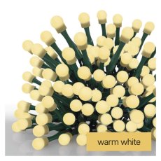 EMOS D5AW25 vianočná reťaz - guľôčky CHERRY 480 LED 48m 9W teplá biela, IP44, farba drôtu - zelená, časovač, adaptér
