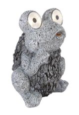 33203 GLOBO Exteriérové ​​solární LED svítidlo zahradní dekorace Žába, 2x 0,06W 2700K IP44 šedá