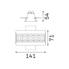 Ideal lux Pro 267906 LIKA TRIMLESS zápustné svítidlo LED 12,5W 1150/790lm 4000K černá, UGR