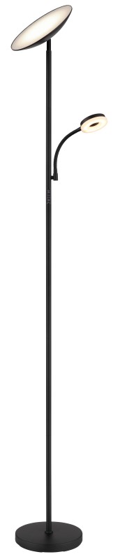 GLOBO 58011 SKOPO stojacia lampa V1790mm LED 20W 1900/1100lm 3000+4000+6500K čierna, 3StepDIM