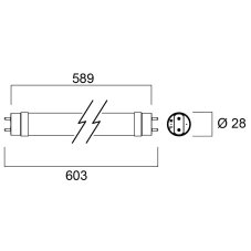 SYLVANIA 0030237 LED zářivka ToLEDo T8 2Ft  600mm 1000LM 6,6W 4000K AVANT