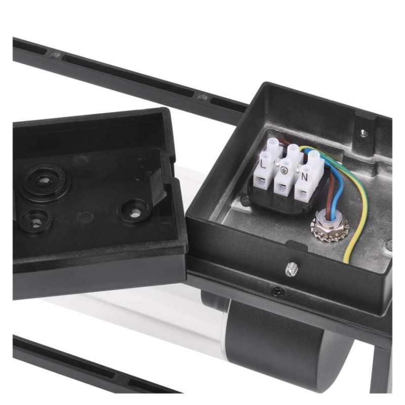 Emos ZGI010P TILLIA venkovní nástěnné svítidlo E27 128 × 110 × 270 mm  IP44 černá