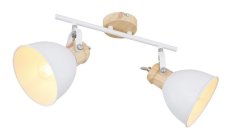 GLOBO 54018-2 WIHO stropné bodové svietidlo/spot 2xE27 biela, imitácia dreva