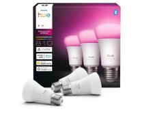 8720169364424 Philips Hue White and color Ambiance LED žárovka E27 6W/810lm 1000-20000K+RGB bílá 3-set