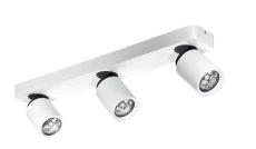 AZZARDO AZ0664 DECOline TOMI 3 WHITE stropné/nástenné svietidlo 3xGU10 50W IP20 biela/šedá