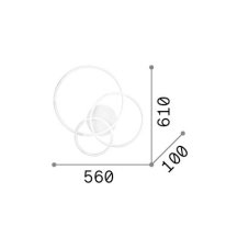 Ideal lux 341309 FRAME stropné svietidlo LED 41W 4400/2070lm 2700K biela