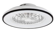 RABALUX 71331 Dalfon2 stropní svítidlo s ventilátorem D485mm LED 48W/2800lm 3000-6500K černá, stmívatelné, dálkový ovladač, starlight efekt