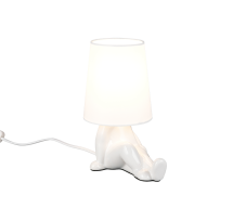 Stolná lampa 1x E14 biela IP20 TRIO Reality HUMA R56531001