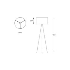 Stojací lampa 1x E27 modrá Zuma Line INGA H06-GD-BL