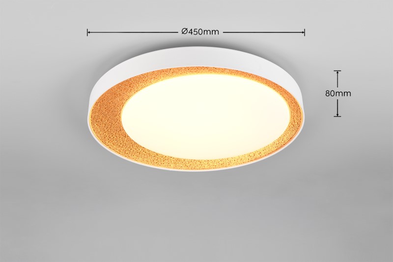 TRIO Reality R64611179 ALETA stropní svítidlo D450mm SMD LED 24W/2500lm 2700 - 6500K zlatá, dálkový ovladač