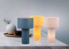 TRIO 505200177 BALE stolní lampička 2xE27 V400mm šedá