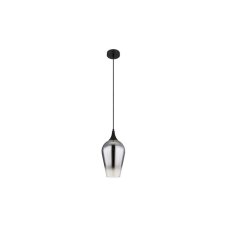 GLOBO 15552H3 LAVUS závesné svietidlo D180mm 1xE27 čierna, priehľadná chrómová