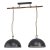 Eglo Vintage 43397 HODSOLL Závěsné svítidlo E27 2x40W černá, hnědá