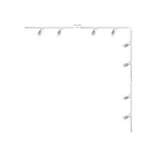 Bodová světla na liště SET 8x GU10 4 m bílá Zuma Line Tube Track 3583