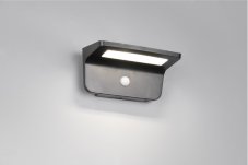 TRIO Reality R24696132 ATICO solárne nástenné svietidlo so senzorom SMD LED 8W/850lm 4000K IP44 čierna matná, hybrid