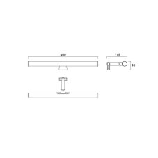 Sylvania 0043235 kúpeľňové nástenné svietidlo SYLMIRROR LED FLUTE IP44 WW