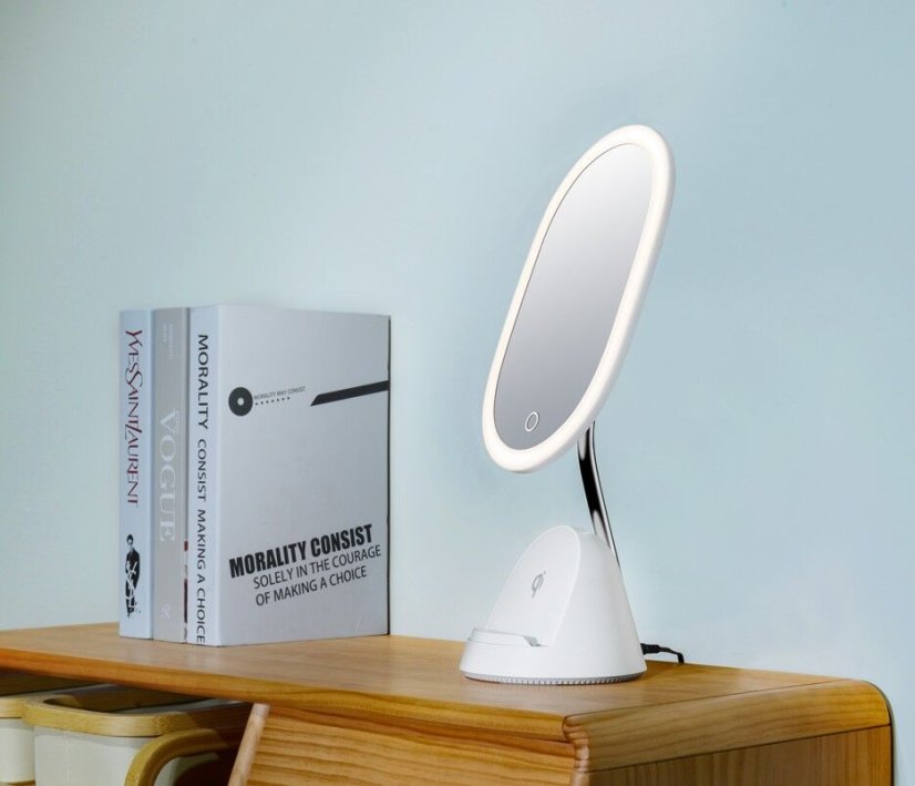Immax 08970L FACE zrkadlo 3v1 LED 4W 70lm 4000-5000K, biela, dotykové ovládanie, nočné podsvietenie