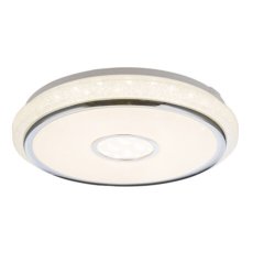 GLOBO 48389-40 DANI stropní svítidlo LED D500mm 40W/3100lm 3000-6500K bílá, chrom, opál, stmívatelné, dálkové ovládaní, starlight efekt, krištálový efekt