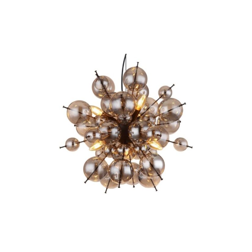 GLOBO 15633HS UDO závěsné svítidlo D550mm 6xE14 černá matná, kouřová