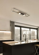 TRIO 647710432 ALBANY stropné svietidlo SMD LED 37W/4300lm 2700-6500K čierna matná, diaľkový ovládač