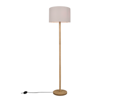 TRIO 401200101 KORBA stojací lampa D400mm 1xE27 přírodní dřevo, bílá