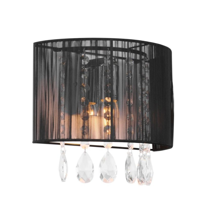  A.9262 / 1 BK ITALUX Essence glamour křišťálové nástěnné svítidlo 1x40W E14 IP20