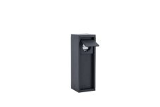 LUTEC 9702203012 MAINS venkovní zásuvková skříňka (bez kolíkového uzemnění) max. 3500W IP54 matná černá