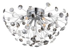 GLOBO 64135DC KATRINA stropní svítidlo D450mm 4xG9 3,5W/350lm 3000K chromová, kouřová