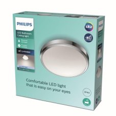 Philips Doris LED CL257 Stropné svítidlo do koupelny kruhové 17W/1700lm 313mm 4000K IP44 chrom