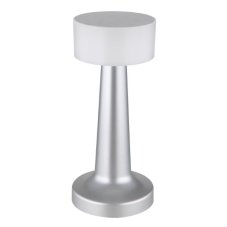 GLOBO 58447N ANGELIKA dotyková stolní lampička V215mm LED 1W/55lm 2700+6500+4000K matný nikl, bílá, včetně baterie CR18650 800mAh 3,7V, USB-C kabel