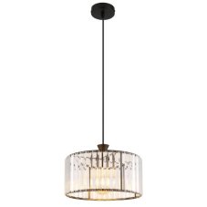 GLOBO 15742H JORDANA závesné svietidlo D310mm 1xE27 čierna, priehľadná