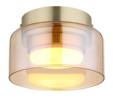GLOBO 16055DG HIGGINS stropní svítidlo D130mm 1xGX53 6W 400/300lm 1800K zlatá, jantarová