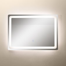LED koupelnové hranaté zrcadlo s osvětlením 50x70 cm 736lm 3000+4000+6000K IP44, průhledné -  Zuma Line LUSTRO D3003