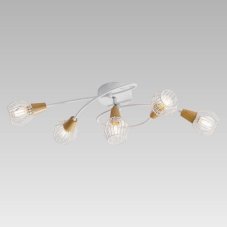 PREZENT 27506 TAMETA stropní svítidlo 620 mm 5xE14 / 40W, bílá, světlé dřevo