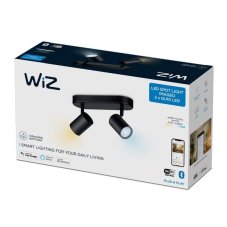 Philips WiZ Tunable white 8719514551831 IMAGEO bodové svítidlo 2xGU10 10W/700lm 2700-6500K černá stmívatelné