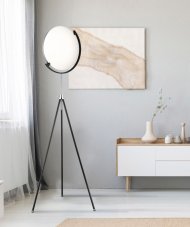 Stojací lampa LED 2700–6500K čierna matná IP20 GLOBO lighting MIRO 59095 časovač