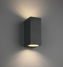 204269242 TRIO ROYA vonkajšie nástenné svietidlo 2xGU10 35W IP44 antracit