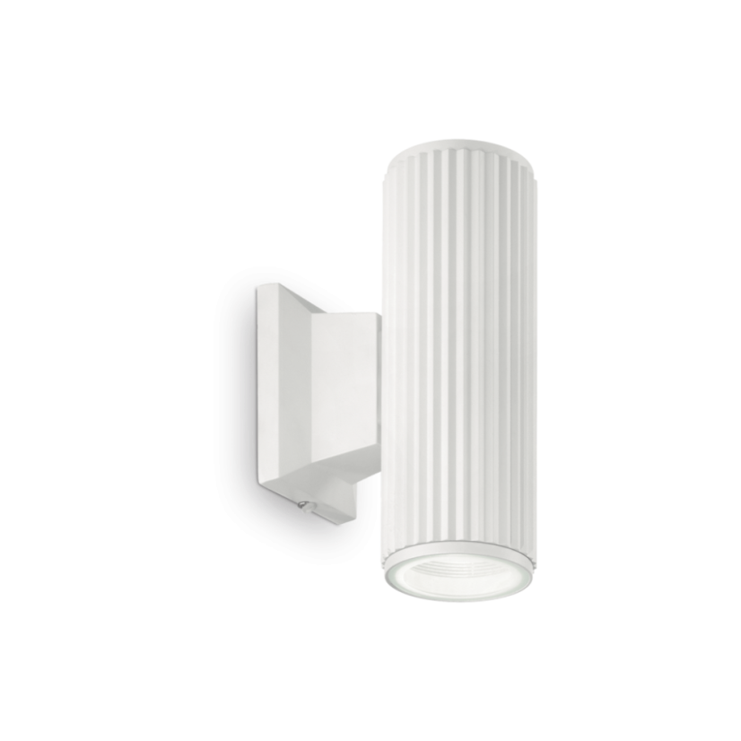 Exteriérové nástenné svietidlo Ideal lux 129457 BASE AP2 BIANCO 2xGU10 28W IP44