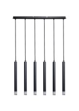 RABALUX 72362 Ramira závesné svietidlo 6xG9 čierna, priehľadná