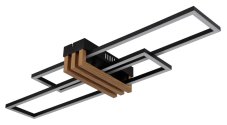 GLOBO 67357D1 DAKARI I stropní svítidlo LED 30W 3720/1430lm 3000K černá, dřevo