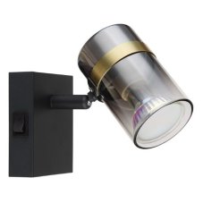 GLOBO 57916-1 TRABBY nástěnné bodové svítidlo/spot s vypínačem 1xGU10 matná černá, kouřová