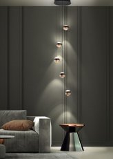 TRIO SELECT 344430532 ORBIT závesné svietidlo D300mm SMD LED 5x8W/960lm 2300+3000+4000K čierna matná, kávová, switchdimmer