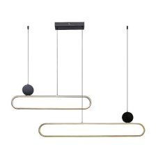 RABALUX 72268 Circado závesné svietidlo LED 48W/2550lm 3000K čierna/ zlatá, biela