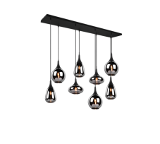 TRIO 317000832 LUMINA závěsné svítidlo 8xE14 černá matná, chrom