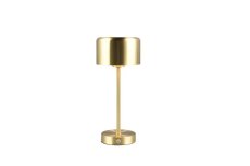 TRIO Reality R59151108 JEFF dotyková stolní lampička SMD LED 1,5W/120lm 3000K mosazná matná, bílá, nabíjecí baterie, USB-C port