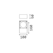 Ideal lux 345611 SIRIO vonkajšie nástenné svietidlo 1xGX53 IP65 šedá